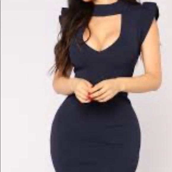 Navy blue fashion nova dress. Size medium